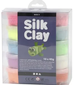 Silk Clay - Neonfarben, 10 x 40 g