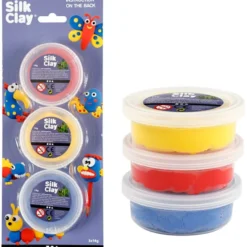 Silk Clay, 3 x 14 g - Blau/Rot/Gelb