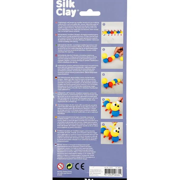 Silk Clay, 3 x 14 g - Blau/Rot/Gelb