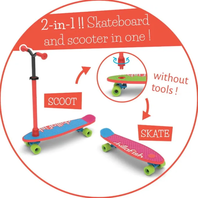 Skatieskootie 2-in-1, rot