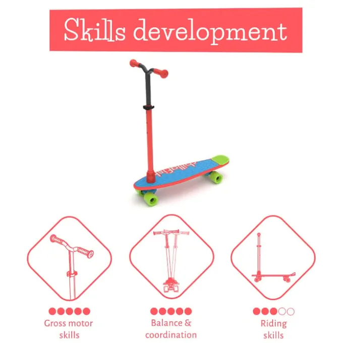 Skatieskootie 2-in-1, rot