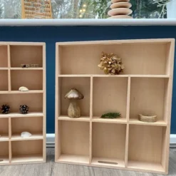 Sortierkasten aus Holz, 7 Fächer