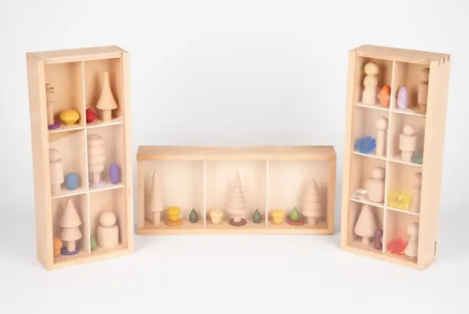 Sortierkasten 3er Set, m. Deckel
