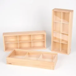 Sortierkasten 3er Set, m. Deckel