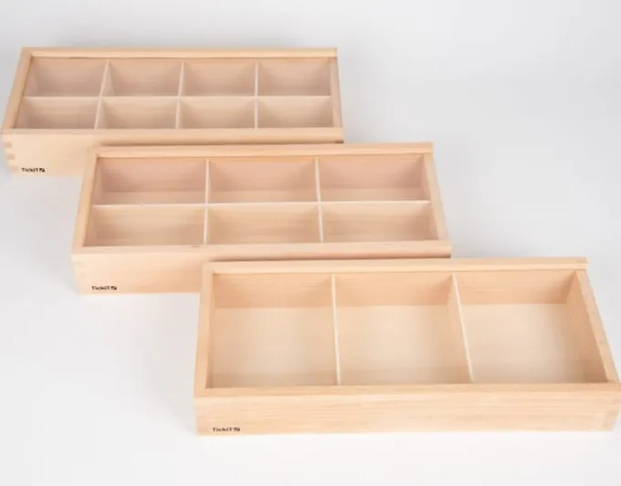 Sortierkasten 3er Set, m. Deckel