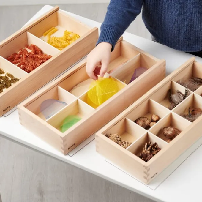 Sortierkasten 3er Set, m. Deckel
