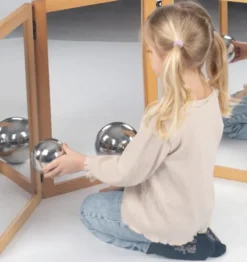 Spiegelkugeln aus Stahl, 4 Stk.