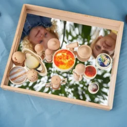 Spiegeltablett aus Holz - groß