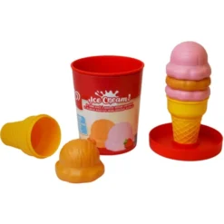 Spiel-Eis - Kugeleis, Erdbeere & Karamell