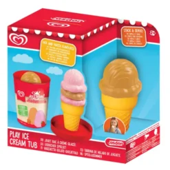 Spiel-Eis - Kugeleis, Erdbeere & Karamell