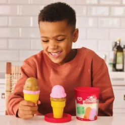 Spiel-Eis - Kugeleis, Erdbeere & Karamell