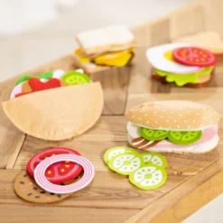 Spielessen - Sandwich aus Filz - 33 Teile