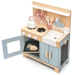Spielküche aus Holz, 16 Teile