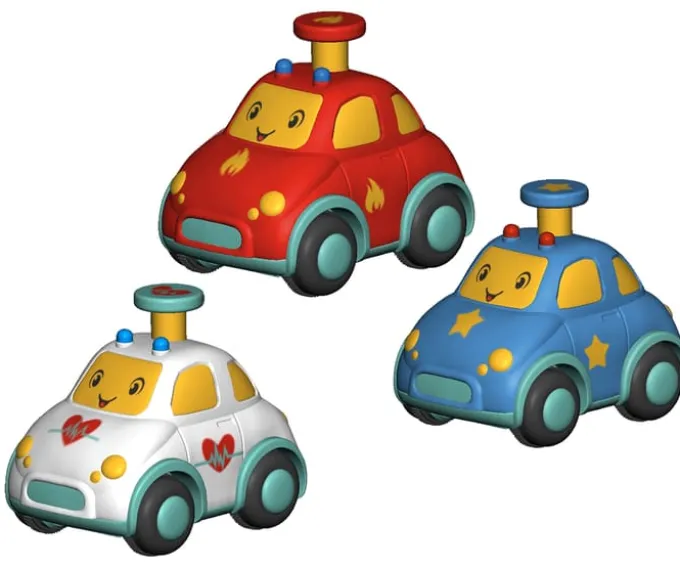 Spielzeugauto mit Fahrknopf (zufällige Farbe)