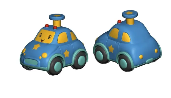 Spielzeugauto mit Fahrknopf (zufällige Farbe)
