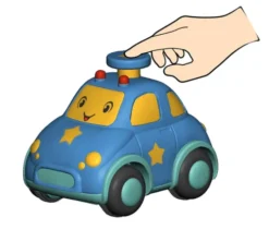 Spielzeugauto mit Fahrknopf (zufällige Farbe)