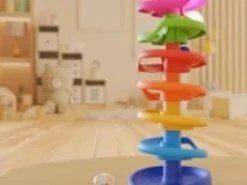 Spiral-Kugelbahn mit LED