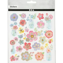Stickerbogen "Pastell-Blumen" - 1 Stk.