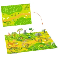 Sticker-Spiel 3D - Tiere