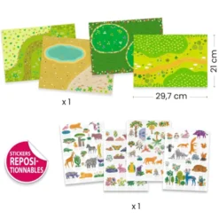 Sticker-Spiel 3D - Tiere