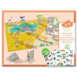 Sticker-Spiel 3D - Tiere