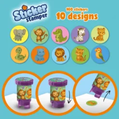 Sticker-Stempel – Dschungeltiere