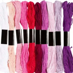 Stickgarn - Lila & Pink, 10 x 8 Meter