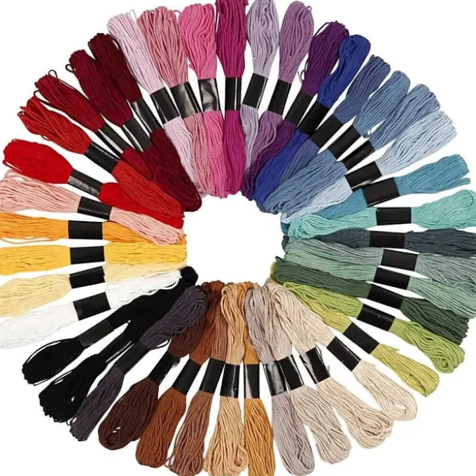 Stickgarn - verschiedene Farben, 42 Stk.