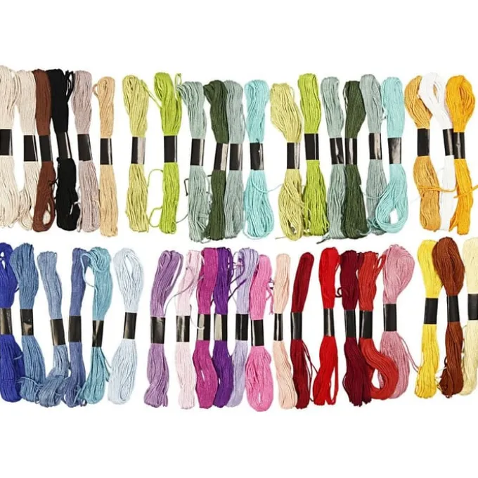 Stickgarn - verschiedene Farben, 42 Stk.