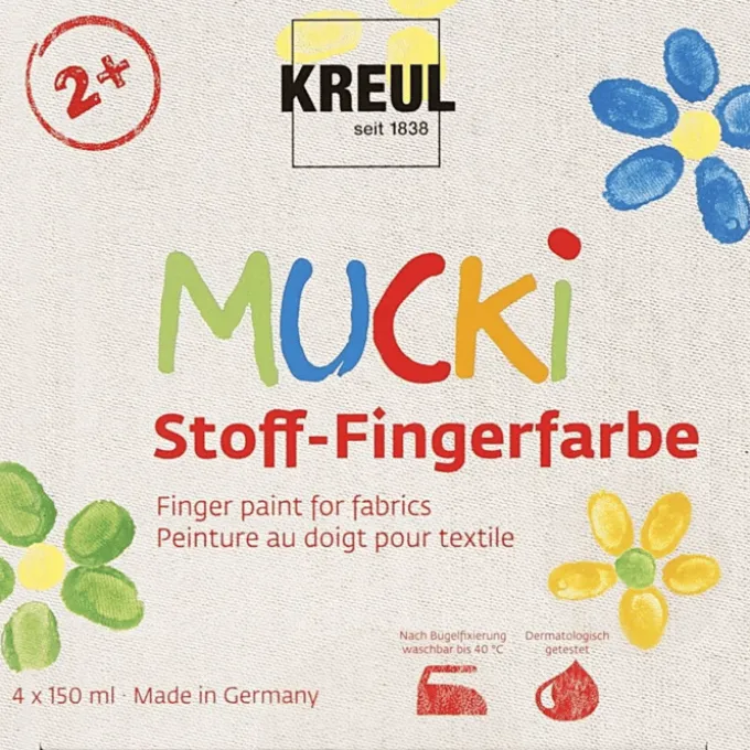 Stoff-Fingerfarben - 4 Stk. je 150 ml