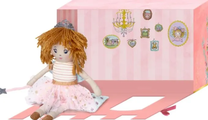 Stoffpuppe in Geschenkbox, 25 cm.