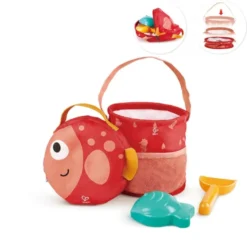 Strandset mit Tasche und Pop-Up-Eimer - 4 Teile