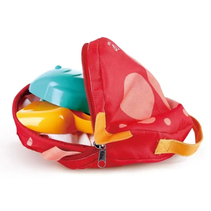 Strandset mit Tasche und Pop-Up-Eimer - 4 Teile