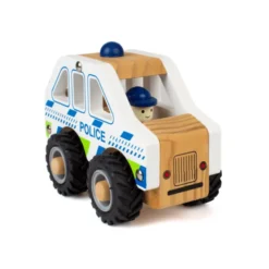 Streifenwagen mit Gummireifen - H: 10 cm