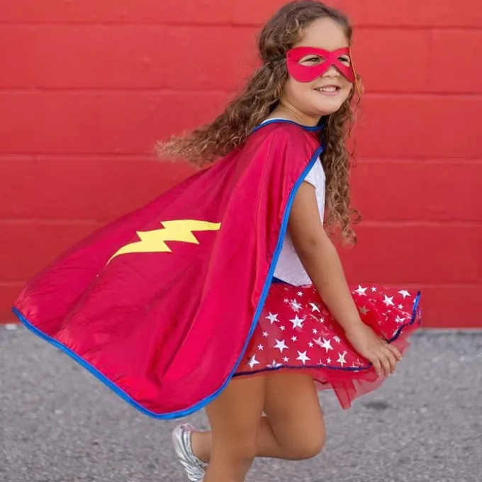 Superheldin Kostümset (4-7 Jahre)