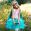 Superheldin, türkis - Gr. 4-6 Jahre