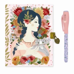 Tagebuch mit Schloss und magischem Stift – Oana