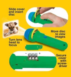 Taschenlampe mit Dias - Hundewelpen
