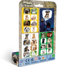 Taschenlampe mit Dias - Hundewelpen