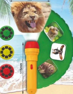 Taschenlampe mit Dias - lustige Tiere