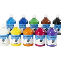 Temperafarben - Grundfarben, 10 x 500 ml