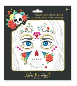Temporäre Gesichts-Tattoos - Sugar Skull