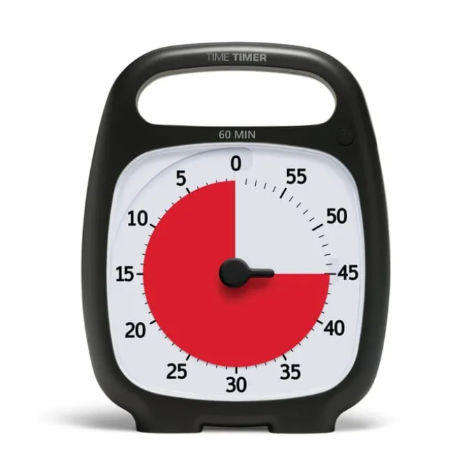 Time Timer PLUS 60 Min - schwarz, 14 x 18 cm