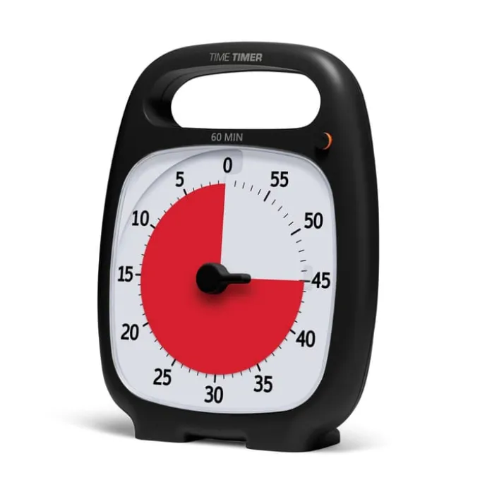Time Timer PLUS 60 Min - schwarz, 14 x 18 cm