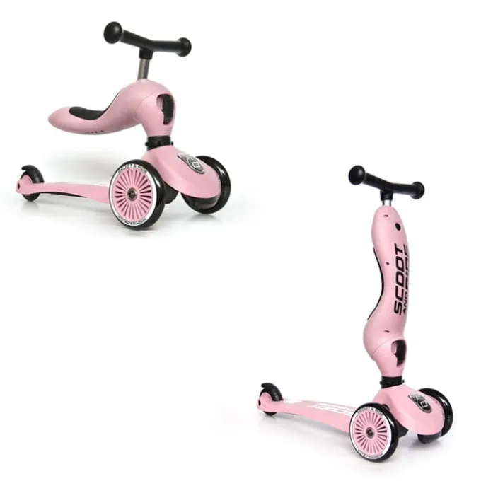 Tretroller/Laufradkombi - Highwaykick 1, Rosa