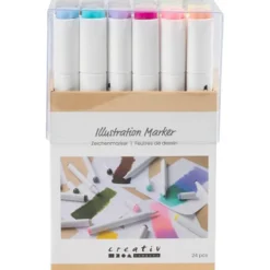 Twin Markers - Natur & Pastell, 24 Farben