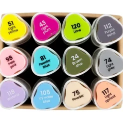 Twin Markers - Pastell, 48 Farben