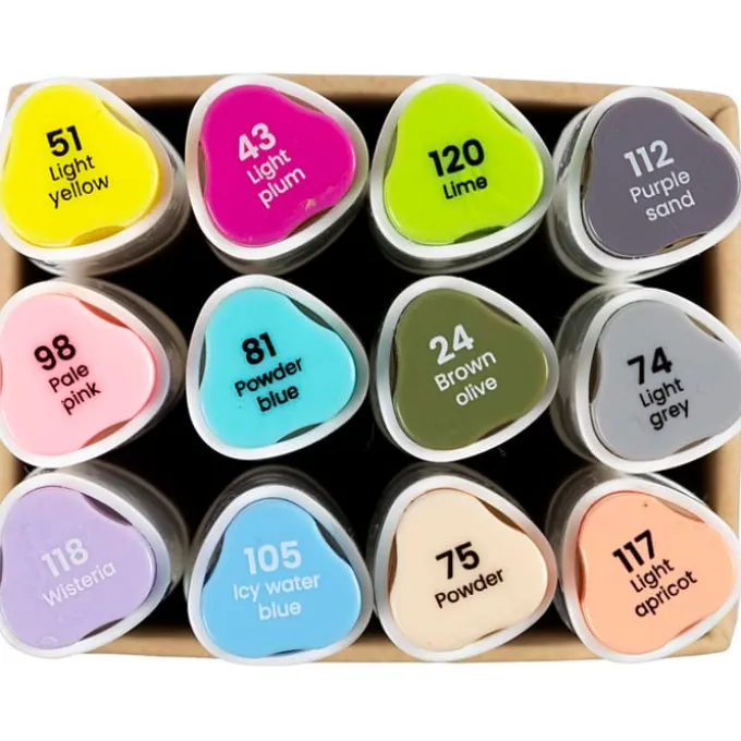 Twin Markers - Pastell, 48 Farben