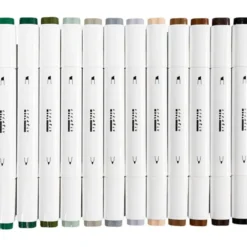 Twin Markers, 12 Stk. - Naturfarben
