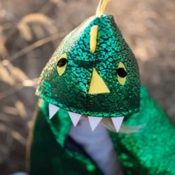 Umhang Drache - grün/gelb, Gr. 2-3 Jahre